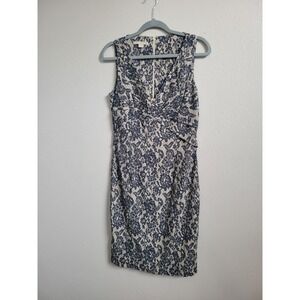 MICHAEL KORS COLLECTION Dress Size 10 Black‎ and Tan Abstract Made in Italy
